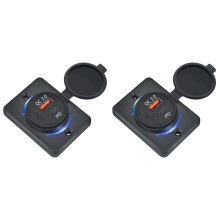 2X Prise de Chargeur de Voiture 18W et Prise de Charge Rapide USB QC 3.0 Charge Rapide 3.0 QC 3.0 pour Voiture Bateau Marine Rv Mobile