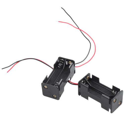 4Pcs Black 2-Layers 4 x 1.5V AAA Battery Holder Case Box W Wire Leads