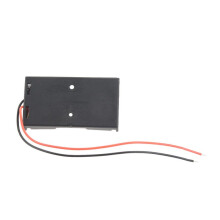 30 Stueck 2 x 1,5 V AA-Batteriehalter-Kasten Schwarz M Anschlussdraehte