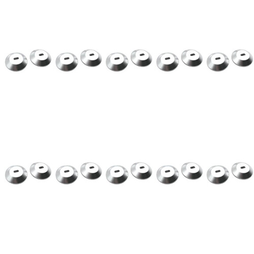 Adhesive Security Plate with Slot for Cables to Lock Down Laptops, Tablets, Monitors and Other Devices (Silver 20 Pack)