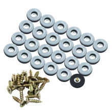 20 Pack 1 Inch PTFE Screw On Chair Glides, Heavy Duty Furniture Sliders for Floor Scratch Protection