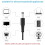 2X  Power Cord USB to 5.5X2.1 Multifunctional  Interchangeable Plug 5