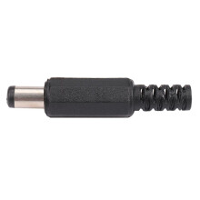 40Pcs 5.5X2.1mm Male Solder Tip Plug Jack Straight Connectors for Power Supply LED Lights Black