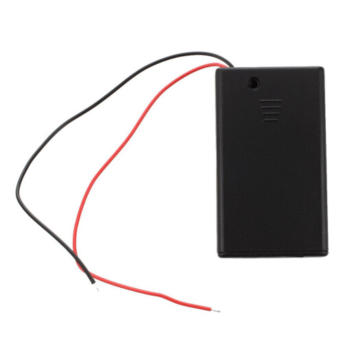 4 Pcs 3 x AAA 4.5V Battery Holder Case Box Wired /OFF  W Cover 1