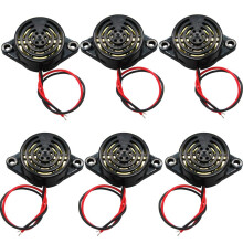 6pcs Wired Electronic Buzzer Alarm Sounder 324V DC Loud Intermittent Alert for Vehicles