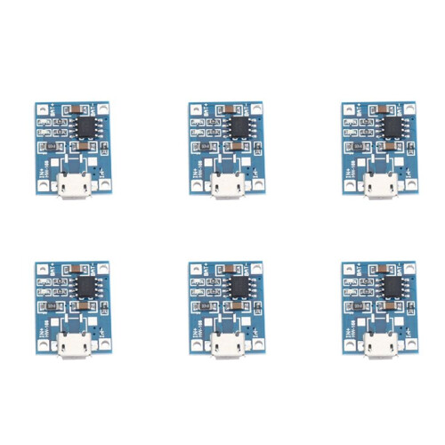6X Micro-USB 1A Li-Ion 18650 Lithium Battery Charger Charging for TP4056 Module Board