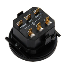 3X LED with Hour Meter Round Battery Indicator Meter Gauge 12/24V 36V 48V for Boat Cart Club Cart Forklift