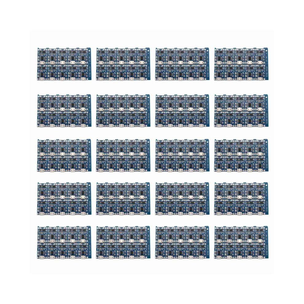 100Pcs 5V Usb 1A 18650 For Tp4056 Lithium Battery Charging Board With Protection Charger Module 4711039510472