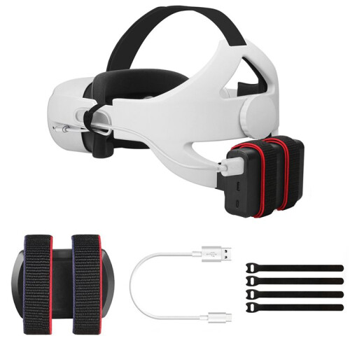 2X VR Power Bank Fixing Bracket Battery Strap for  Quest 2 Adjustable  Strap Battery Fixed Holder 1