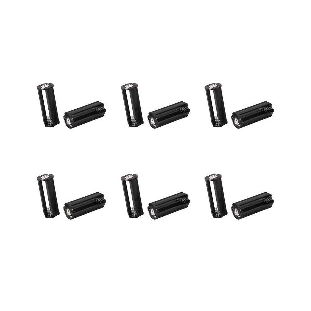 12Pcs Battery Holder For 3 X 1.5V Aaa Batteries Flashlight Torch Black 6031085112542