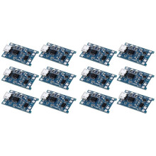 12 Pièces pour TP4056 Module de Charge avec Protection de Batterie 18650 BMS 5V Micro-USB 1A Carte de Charge pour 18650