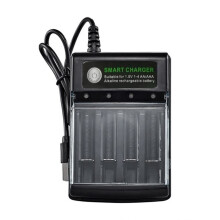 Cargador de Batería Inteligente USB de 4 Ranuras para Pilas Recargables AA, AAA, AAAA, Alcalinas de 1,5 V, 14500, 10440, 16340, 10440, Carga de 3,2 V
