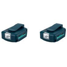 2X for ADP05 14.4V/18V Lion Battery USB/Type-C Converter Port with LED Light Spotlight Outdoor Light for