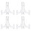 Set of 4 Clear Acrylic Easel Display Stands, Folding Plate Holders with Stable Triangular Base 1