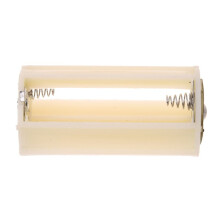2X White Cylinder Battery Holder Adapter for 3X1.5V AA Batteries