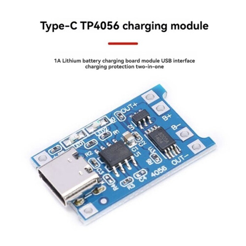 Type-C 18650 Lithium Battery Charger Module 5V 1A Charging Board with Dual Protection Functions for DIY Projects 10Pcs 1
