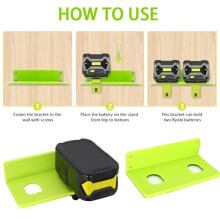 Wall Mount Holder for 18V NiCd Li-Ion Battery and Power Tools Plastic Drill Storage Hangers for Display Shelf