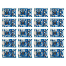 20 St TP4056 5V 1A Micro-USB 18650 Litiumbatteriladdarmodul Laddningskort med Skydds Dubbla Funktioner