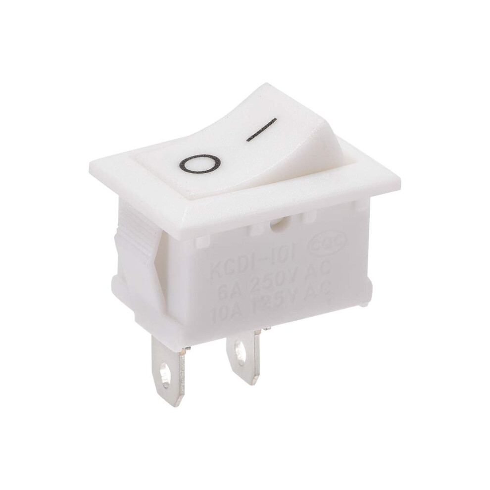 Spst Rocker Switch On/Off Toggle 2 Pin Ac 250V 6A For Boat And Home Appliances White 9771547121237