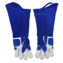 Animal Handling Gloves with Bite Scratch Protection, Long Leather, Extended Forearm Coverage for Pets