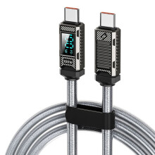 USB C to Type C Cable for 16 15 Pro Max LED PD100W Charger Wire for C Type Data Cord Black