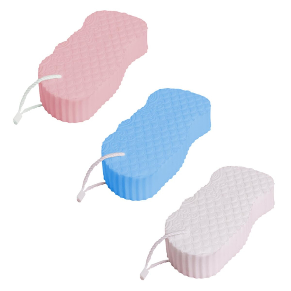 3pcs Bath Sponge Set Soft Exfoliating Shower Sponges Gentle Skin Cleaning Lightweight TravelFriendly