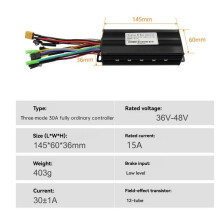 Kit de Bicicleta Eléctrica con Controlador de Onda Sinusoidal de 3 Modos, 36 V, 48 V, 30 A, Pantalla LCD S869 y Acelerador de Pulgar.