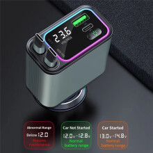 Car Charger 90W 4 in 1 Fast Charge Car Phone Charger with Retractable Cable USB Type C Port Car Charger Adapter