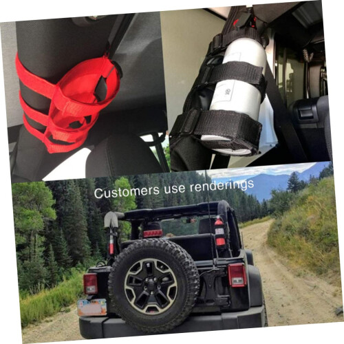 Adjustable Fire Extinguisher Mount for Car with Secure Strap and VibrationResistant Design Black 1