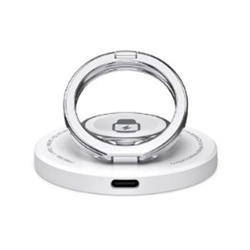 For Mag-Safe Travel Charger 3-In-1 Wireless Charger For Series Iwatch Airpods Magnetic Ring Holder White 6132158537580