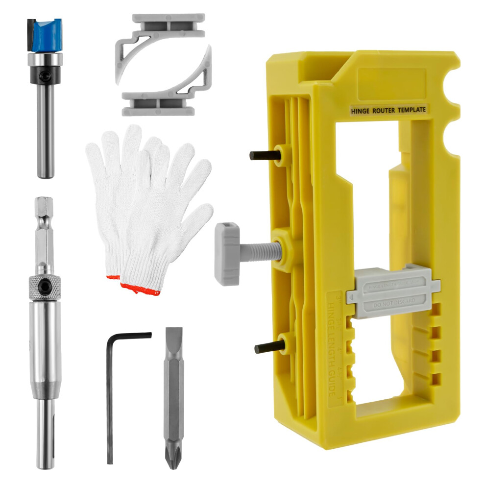 Adjustable Door Hinge Jig With Router Template For Accurate Hinge Placement 3 To 5 Inch Hinges 9174973023982