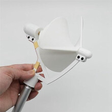 Breeze Start 10 W Miniatur-Windturbine, Wissenschaftliches Experiment, Power-Lampe, Weißes Solar-Windgenerator-Modell mit LED-Licht