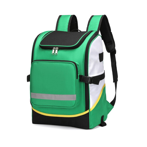 Waterproof First Aid Backpack with Quick Access Compartments for EMT EMS Firefighters Green S