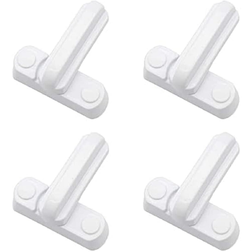 Window Security Lock Set 4Pcs White Zinc Alloy Sash Jammers For Upvc Door And Window Safety 9174973024019