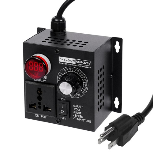 AC Motor Speed Controller, Variable Speed Controller FläKthastighetsregulator, 120V SCR SpäNningsregulator US-Kontakt