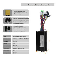 36V 48V 22A Borstlös Controller T5S Meter LCD Display+130X Gasspjällsats för El-Sparkcykel E-Bike Reparationssats