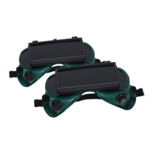 Welding Glasses with Dual Flip Shield and Side Shields, Auto Darkening Lenses, Adjustable Fit, 2pcs