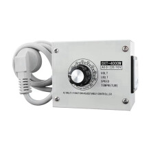 4000W SCR Adjustable Voltage Regulator AC 110V - Dimmer, Speed, Temperature Controller with Metal Casing US Plug
