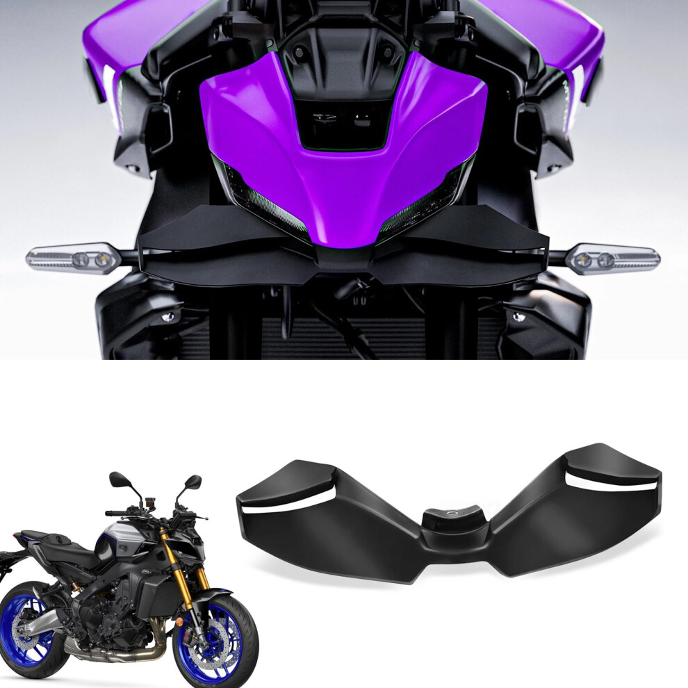 Bright Front Spoiler Aerodynamic Wing Kit For Yamaha Mt09 Type B 20242025 Sp Black 9169991073026