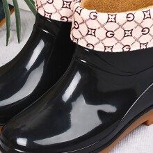 Damen Gummistiefel kurz schwarz rutschfest Gr.38