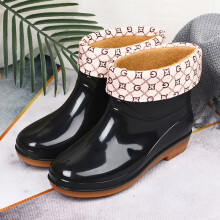 Damen Regenstiefel schwarz kurz PVC Gr.38