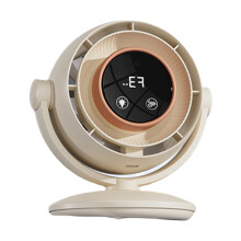 Portable USB Fan with Night Light, Quiet Oscillating Desk Fan, Adjustable Speed, Dark Khaki