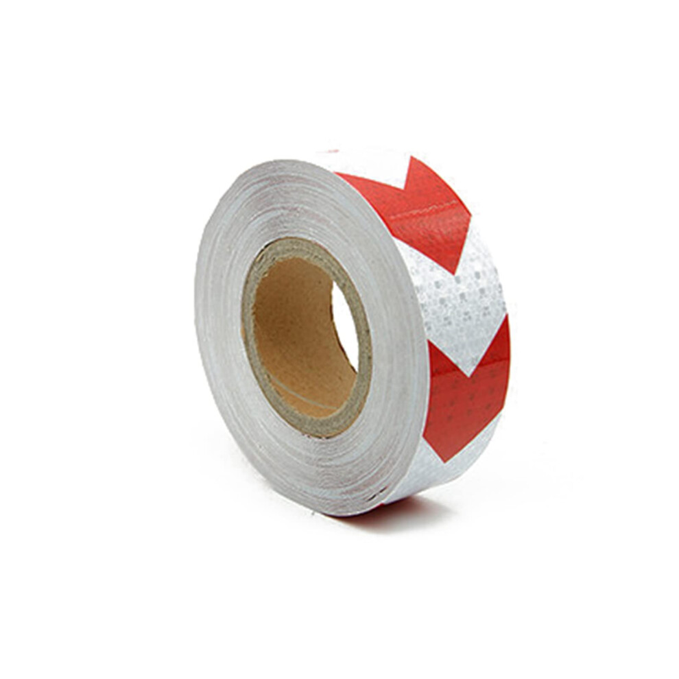 Reflective Safety Tape Red And White Arrow 5Cm X 25M Waterproof Selfadhesive Hazard Warning 9053599448488