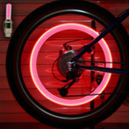 2 Stück rotes Ventilkappen-Licht, Ventilkappenlampe 2
