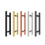 Stainless Steel Glass Door Pull Handle Black Titanium 800mm Rust‑Resistant Modern Long Handle Design 3
