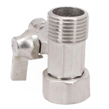 Faucet Valve with Shut Off Ball Valve, 1/2 to 1/4 Feed Adapter, Cold and Hot Water Control