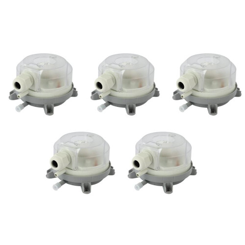 5X Pressostato Differenziale Aria 50-500Pa Interruttore Aria Micro-Pressione Regolabile