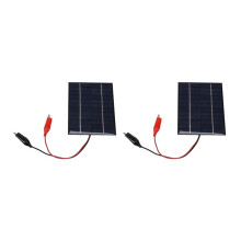 2X Pannello Solare Impermeabile 5W 12V per Esterni Caricabatterie per Celle Solari DIY Pannelli Epossidici in Polisilicio 136X110MM per Batteria 9-12V