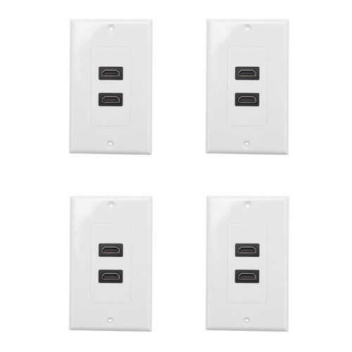 4X  2 Anschluss Wand Panel Panel Buchse 1080P Abdeckungs Koppler Buchse Hot