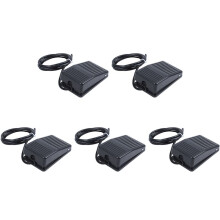 5X AC 250V 10A SPDT NO NC Antislip Plastic Momentary Power Foot Pedal Black